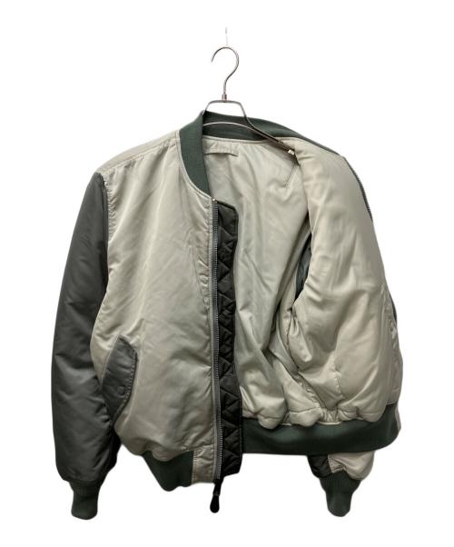 ALPHA（アルファ）ALPHA (アルファ) バイカラーMA-1ジャケット オリーブ サイズ:Lの古着・服飾アイテム