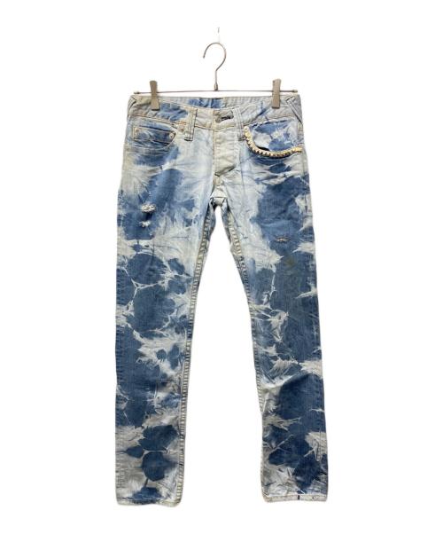 Francis T MOR.K.S（フランシストモークス）Francis T MOR.K.S (フランシストモークス) スタッズデニムパンツ インディゴ サイズ:１の古着・服飾アイテム
