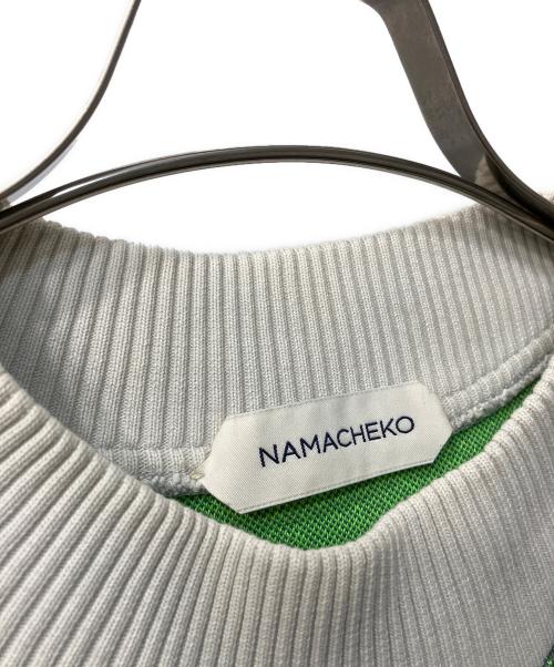 NAMACHEKO（ナマチェコ）NAMACHEKO (ナマチェコ) Oonga Shirts/異素材切替レイヤードTシャツ グリーン サイズ:Lの古着・服飾アイテム