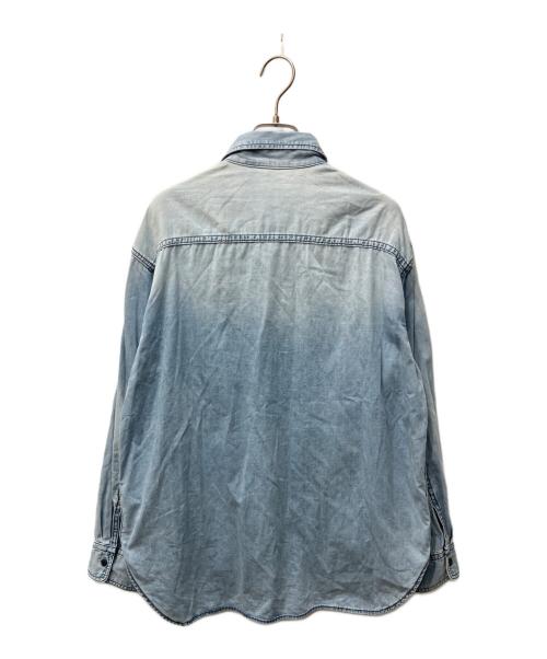 Whim Gazette（ウィムガゼット）Whim Gazette (ウィムガゼット) ライトオンスデニムシャツ ブルー サイズ:FREEの古着・服飾アイテム