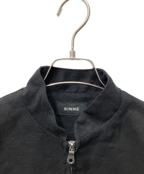 SINME（シンメ）SINME (シンメ) リネンブルゾン ブラック サイズ:Mの古着・服飾アイテム