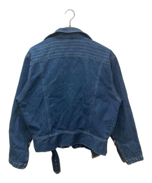 USED（ユーズド）USED (ユーズド) デニムライダースジャケット インディゴ サイズ:表記無しの古着・服飾アイテム
