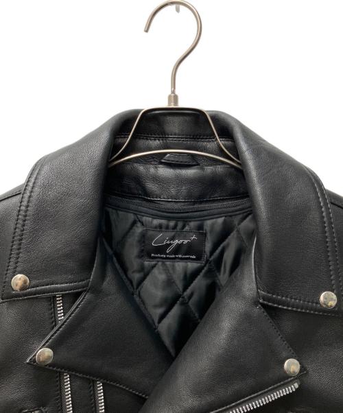 Liugoo Leathers（リューグーレザーズ）LIUGOO LEATHERS (リューグーレザーズ) ラムレザーライダースジャケット ブラック サイズ:38の古着・服飾アイテム
