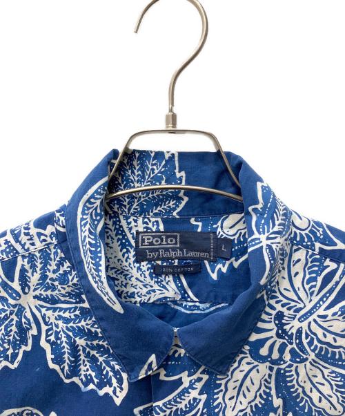 POLO RALPH LAUREN（ポロ・ラルフローレン）POLO RALPH LAUREN (ポロ・ラルフローレン) コットンアロハシャツ ブルー サイズ:Lの古着・服飾アイテム