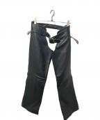 purple hog leatherパープル・ホッグ・レザー）の古着「レザーチャップス」｜ブラック