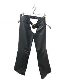 purple hog leather（パープル・ホッグ・レザー）の古着「レザーチャップス」｜ブラック