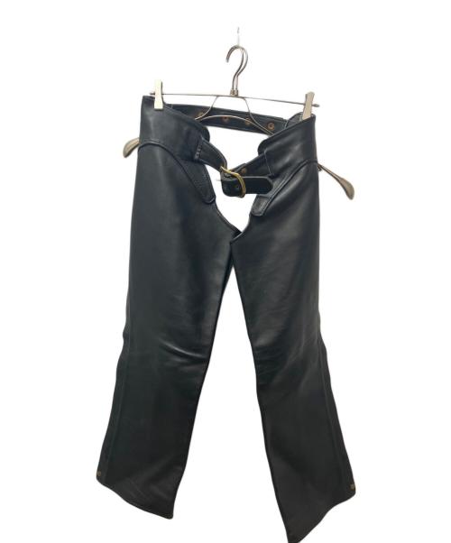 purple hog leather（パープル・ホッグ・レザー）purple hog leather (パープル・ホッグ・レザー) レザーチャップス ブラック サイズ:SSの古着・服飾アイテム