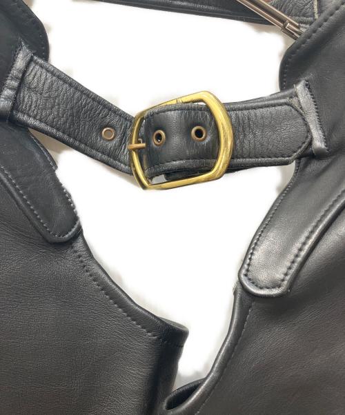 purple hog leather（パープル・ホッグ・レザー）purple hog leather (パープル・ホッグ・レザー) レザーチャップス ブラック サイズ:SSの古着・服飾アイテム