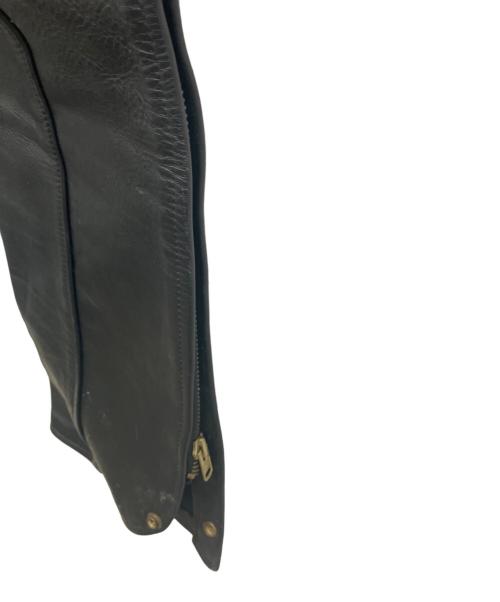 purple hog leather（パープル・ホッグ・レザー）purple hog leather (パープル・ホッグ・レザー) レザーチャップス ブラック サイズ:SSの古着・服飾アイテム