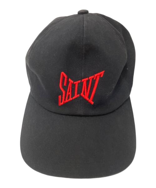 SAINT MICHAEL（セントマイケル）SAINT MICHAEL (セントマイケル) ロゴキャップ ブラックの古着・服飾アイテム