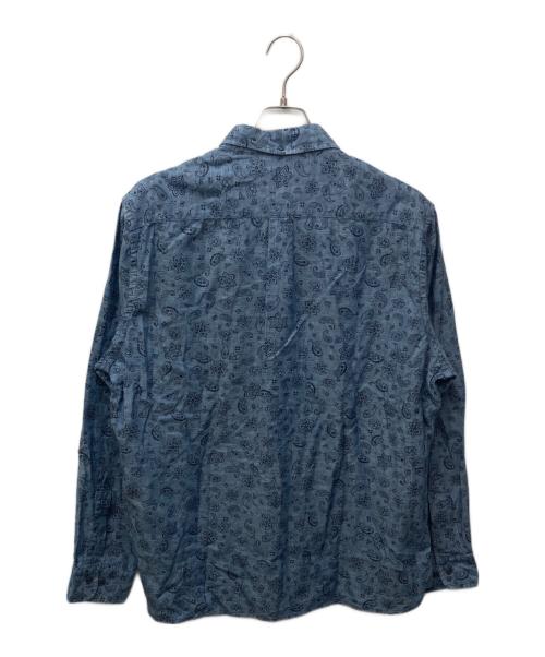BROOKS BROTHERS Red Fleece（ブルックスブラザーズレッドフリース）Brooks Brothers Red Fleece (ブルックスブラザーズレッドフリース) コットンシャンブレーペイズリープリントボタンダウンシャツ インディゴ サイズ:XLの古着・服飾アイテム