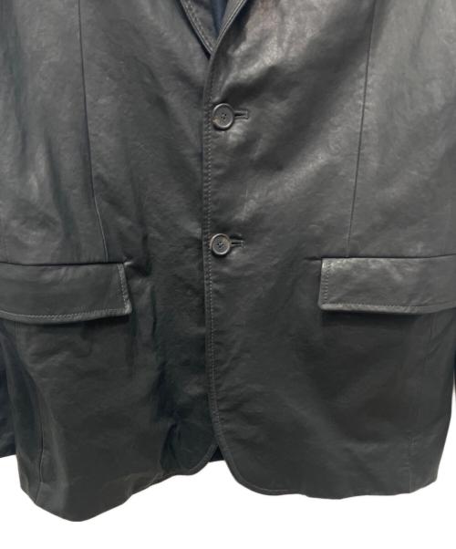 JIL SANDER（ジルサンダー）JIL SANDER (ジルサンダー) 2Bレザーテーラードジャケット ブラック サイズ:46の古着・服飾アイテム