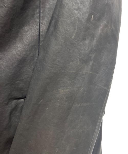 JIL SANDER（ジルサンダー）JIL SANDER (ジルサンダー) 2Bレザーテーラードジャケット ブラック サイズ:46の古着・服飾アイテム