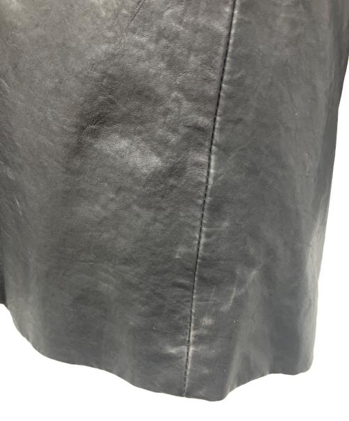 JIL SANDER（ジルサンダー）JIL SANDER (ジルサンダー) 2Bレザーテーラードジャケット ブラック サイズ:46の古着・服飾アイテム