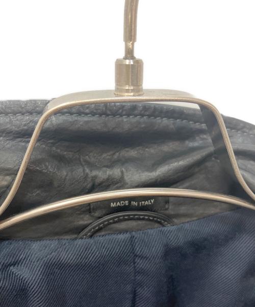 JIL SANDER（ジルサンダー）JIL SANDER (ジルサンダー) 2Bレザーテーラードジャケット ブラック サイズ:46の古着・服飾アイテム