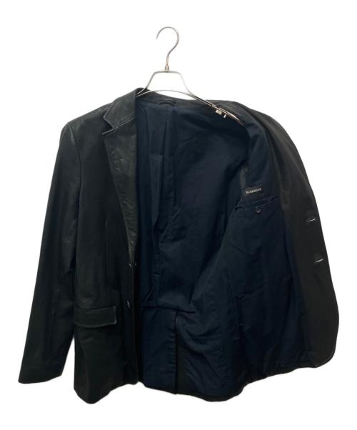 JIL SANDER（ジルサンダー）JIL SANDER (ジルサンダー) 2Bレザーテーラードジャケット ブラック サイズ:46の古着・服飾アイテム