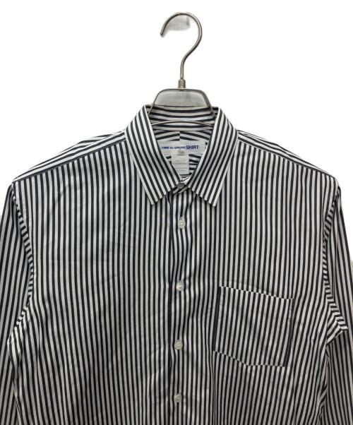 COMME des GARCONS SHIRT（コムデギャルソンシャツ）COMME des GARCONS SHIRT (コムデギャルソンシャツ) ストライプ柄シャツ ホワイト サイズ:XSの古着・服飾アイテム