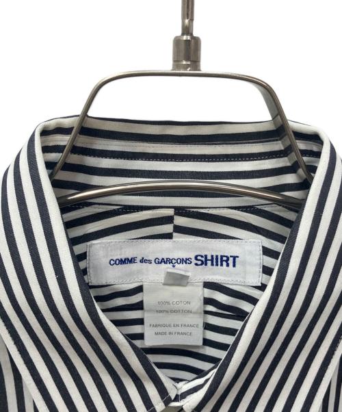 COMME des GARCONS SHIRT（コムデギャルソンシャツ）COMME des GARCONS SHIRT (コムデギャルソンシャツ) ストライプ柄シャツ ホワイト サイズ:XSの古着・服飾アイテム