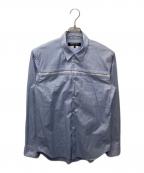 COMME des GARCONS HOMME DEUXコムデギャルソン オム ドゥ）の古着「切替デザインシャツ」｜スカイブルー