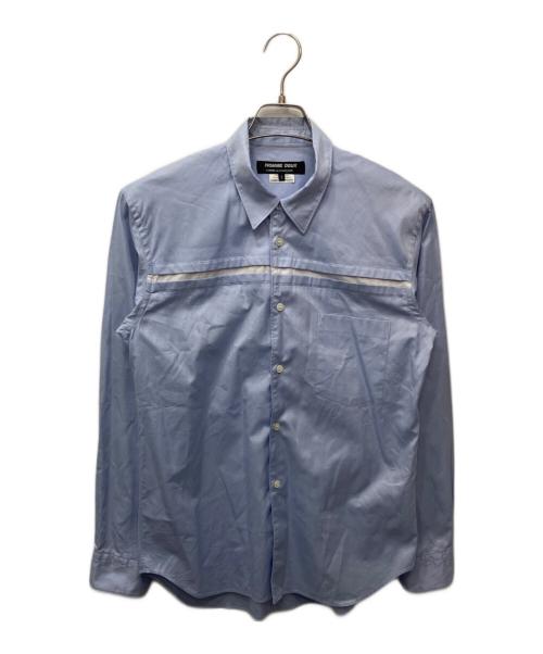 COMME des GARCONS HOMME DEUX（コムデギャルソン オム ドゥ）COMME des GARCONS HOMME DEUX (コムデギャルソン オム ドゥ) 切替デザインシャツ スカイブルー サイズ:Sの古着・服飾アイテム