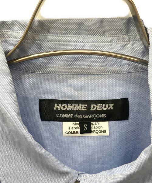 COMME des GARCONS HOMME DEUX（コムデギャルソン オム ドゥ）COMME des GARCONS HOMME DEUX (コムデギャルソン オム ドゥ) 切替デザインシャツ スカイブルー サイズ:Sの古着・服飾アイテム