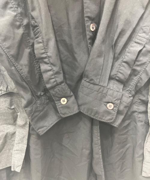 BLACK COMME des GARCONS（ブラックコムデギャルソン）BLACK COMME des GARCONS (ブラックコムデギャルソン) ガーメントダイパッチポケットシャツ ブラック サイズ:Lの古着・服飾アイテム