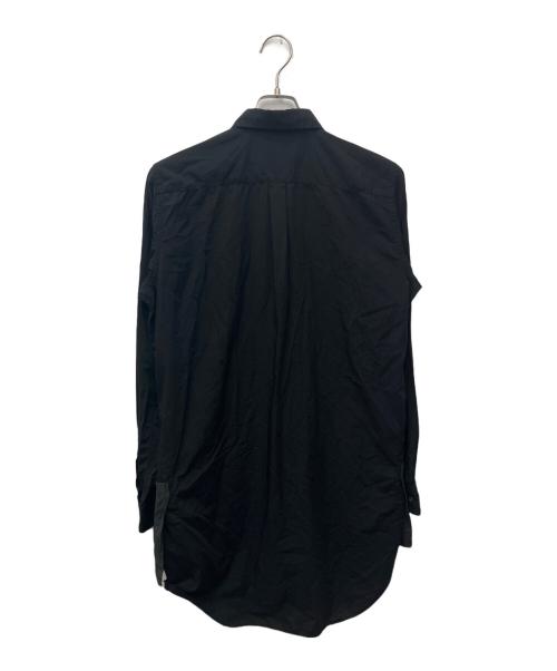 BLACK COMME des GARCONS（ブラックコムデギャルソン）BLACK COMME des GARCONS (ブラックコムデギャルソン) ガーメントダイパッチポケットシャツ ブラック サイズ:Lの古着・服飾アイテム