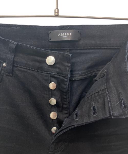 AMIRI（アミリ）AMIRI (アミリ) scarves art patch jeans ブラック サイズ:30の古着・服飾アイテム