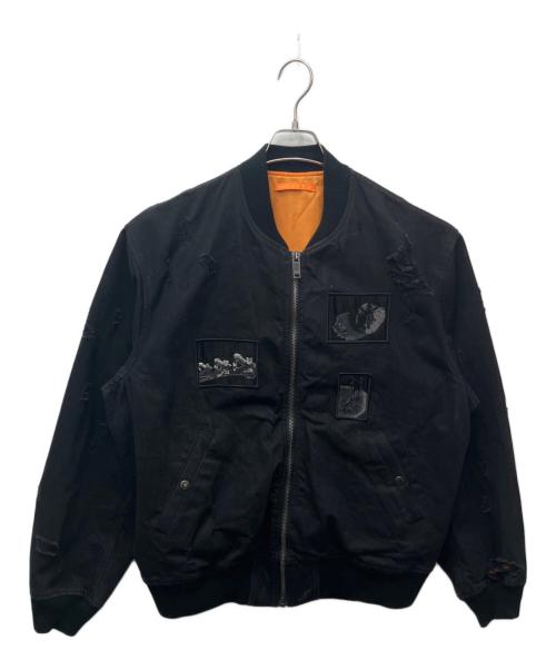 CHRISTIAN DADA（クリスチャンダダ）CHRISTIAN DADA (クリスチャンダダ) BOMBER DAMAGED DADA ブラック サイズ:44の古着・服飾アイテム