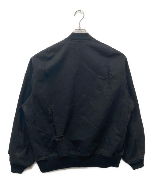 CHRISTIAN DADA（クリスチャンダダ）CHRISTIAN DADA (クリスチャンダダ) BOMBER DAMAGED DADA ブラック サイズ:44の古着・服飾アイテム