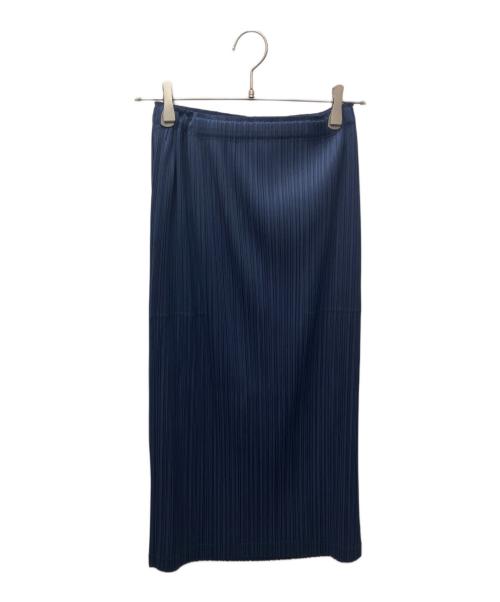 PLEATS PLEASE（プリーツプリーズ）PLEATS PLEASE (プリーツプリーズ) LOOP BOTTOMS プリーツスカート ブルー サイズ:3の古着・服飾アイテム
