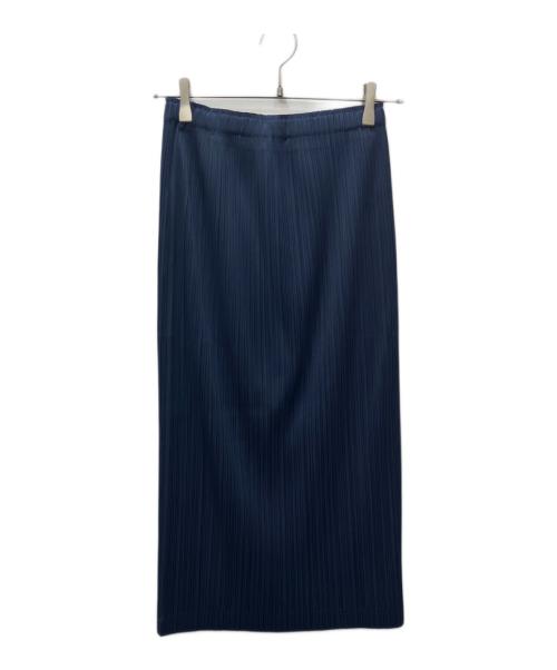 PLEATS PLEASE（プリーツプリーズ）PLEATS PLEASE (プリーツプリーズ) LOOP BOTTOMS プリーツスカート ブルー サイズ:3の古着・服飾アイテム