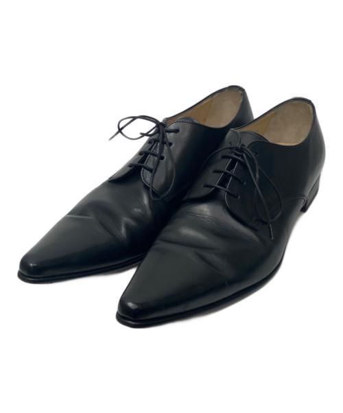 DOLCE & GABBANA（ドルチェ＆ガッバーナ）DOLCE & GABBANA (ドルチェ＆ガッバーナ) ポインテッドトゥレザーシューズ ブラック サイズ:6.5の古着・服飾アイテム