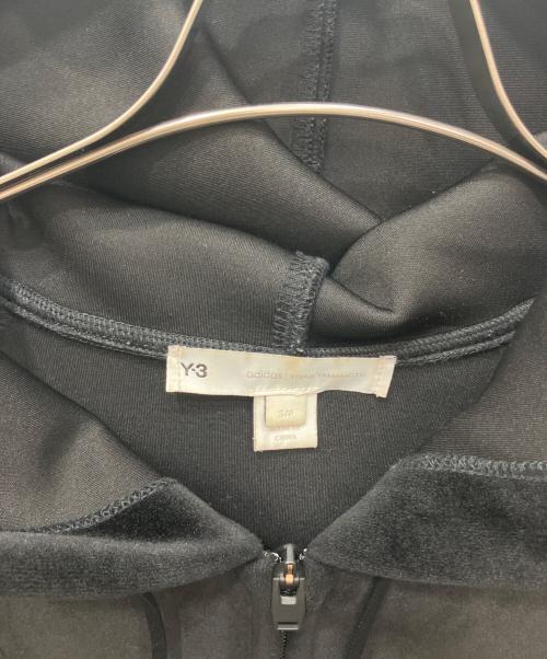 Y-3（ワイスリー）Y-3 (ワイスリー) U SQUARE VELVET SPACER FULL-ZIP HOODIE（ユースクエアベルベットスペーサーフルジップフーディ） ブラック サイズ:Sの古着・服飾アイテム