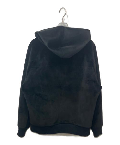 Y-3（ワイスリー）Y-3 (ワイスリー) U SQUARE VELVET SPACER FULL-ZIP HOODIE（ユースクエアベルベットスペーサーフルジップフーディ） ブラック サイズ:Sの古着・服飾アイテム