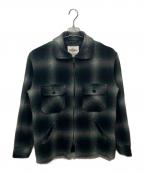 WOOLRICH×Golden Bearウールリッチ×ゴールデンベア）の古着「シャドーチェックウールジャケット」｜グリーン