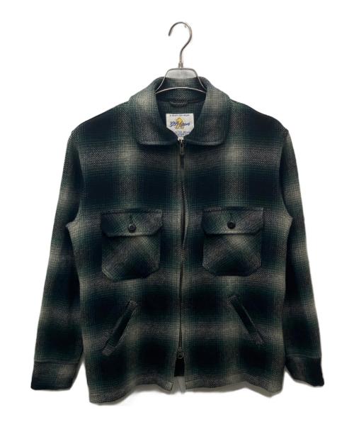 WOOLRICH（ウールリッチ）WOOLRICH (ウールリッチ) Golden Bear (ゴールデンベア) シャドーチェックウールジャケット グリーン サイズ:Mの古着・服飾アイテム