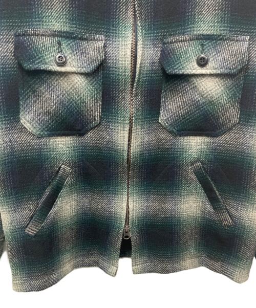 WOOLRICH（ウールリッチ）WOOLRICH (ウールリッチ) Golden Bear (ゴールデンベア) シャドーチェックウールジャケット グリーン サイズ:Mの古着・服飾アイテム