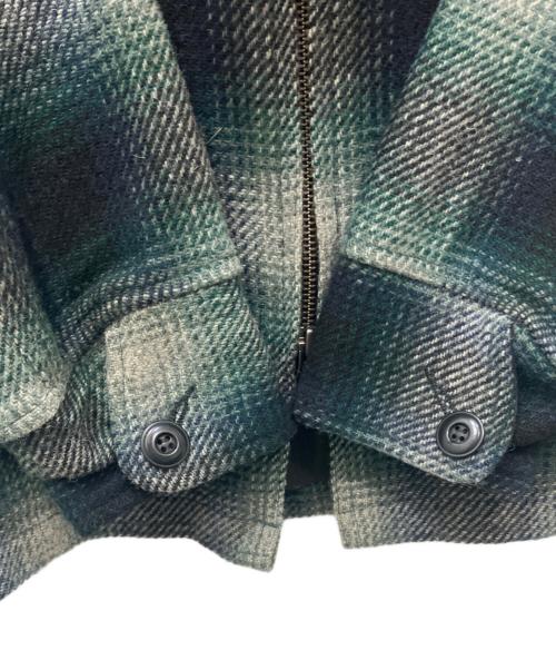 WOOLRICH（ウールリッチ）WOOLRICH (ウールリッチ) Golden Bear (ゴールデンベア) シャドーチェックウールジャケット グリーン サイズ:Mの古着・服飾アイテム