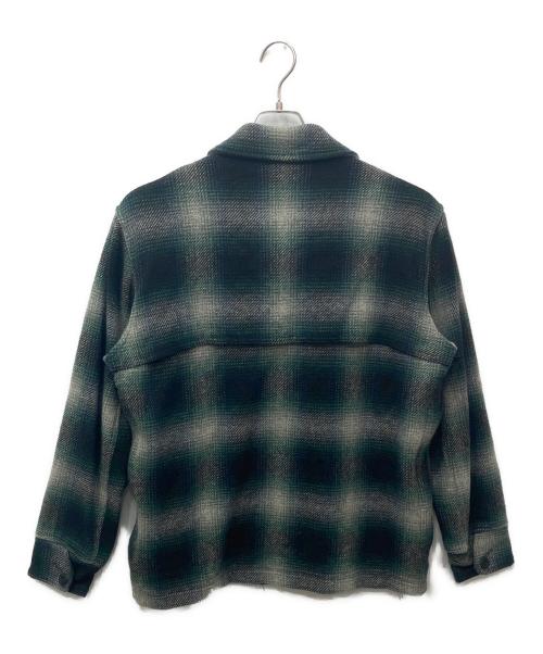 WOOLRICH（ウールリッチ）WOOLRICH (ウールリッチ) Golden Bear (ゴールデンベア) シャドーチェックウールジャケット グリーン サイズ:Mの古着・服飾アイテム