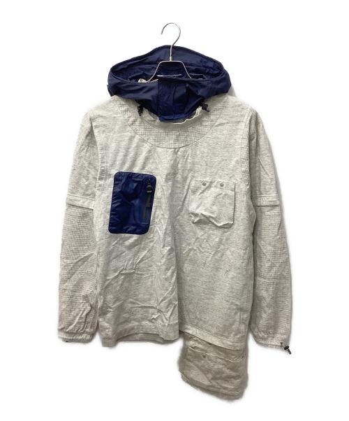 84-74 lab. takahiro kuraishi.（ハチジュウヨン ナナジュウヨン ラボ タカヒロ クライシ）84-74 lab. takahiro kuraishi. (ハチジュウヨン ナナジュウヨン ラボ タカヒロ クライシ) ディタッチャブルパーツフーディー アイボリー サイズ:XLの古着・服飾アイテム