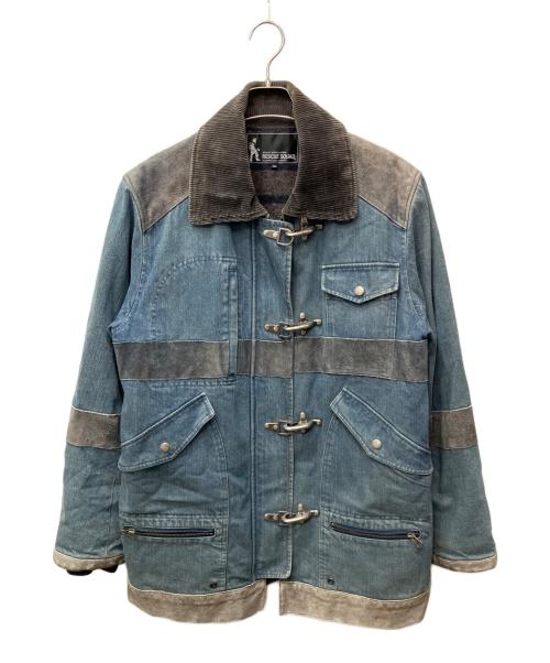 RESCUE SQUAD（レスキュースクワッド）RESCUE SQUAD (レスキュースクワッド) ファイヤーマンデニムジャケット ブルー サイズ:Mの古着・服飾アイテム