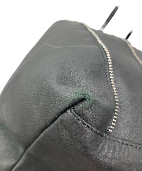 JIMMY CHOO（ジミーチュウ）JIMMY CHOO (ジミーチュウ) ジッパーデザインレザートートバッグ ブラックの古着・服飾アイテム