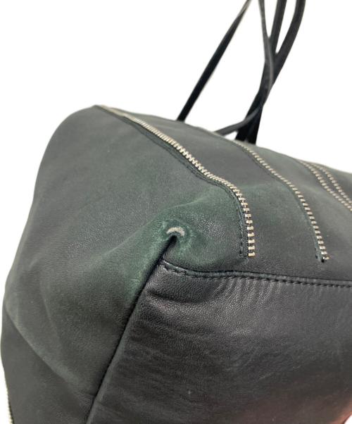 JIMMY CHOO（ジミーチュウ）JIMMY CHOO (ジミーチュウ) ジッパーデザインレザートートバッグ ブラックの古着・服飾アイテム