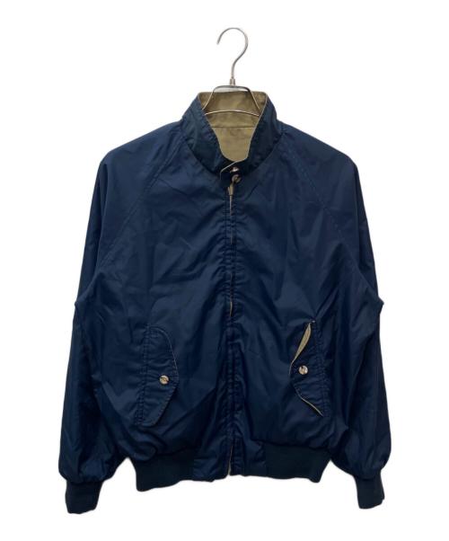 LAND'S END（ランズエンド）LAND'S END (ランズエンド) リバーシブルハリントンジャケット ブルー×ブラウン サイズ:Mの古着・服飾アイテム