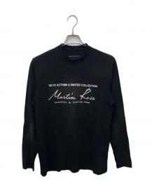 MARTINE ROSE（マーティン・ローズ）の古着「プリントLSカットソー」｜ブラック