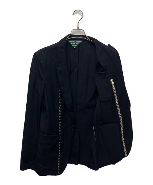 COMME des GARCONS HOMME PLUS（コムデギャルソンオムプリュス）COMME des GARCONS HOMME PLUS (コムデギャルソンオムプリュス) スタッズ1Bジャケット ネイビー サイズ:Sの古着・服飾アイテム