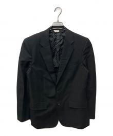 COMME des GARCONS HOMME DEUX（コムデギャルソン オム ドゥ）の古着「チェック2Bウールテーラードジャケット」｜ブラック