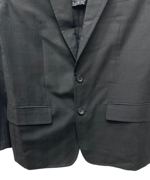 COMME des GARCONS HOMME DEUX（コムデギャルソン オム ドゥ）COMME des GARCONS HOMME DEUX (コムデギャルソン オム ドゥ) チェック2Bウールテーラードジャケット ブラック サイズ:Sの古着・服飾アイテム