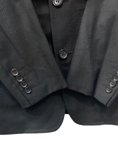 COMME des GARCONS HOMME DEUX（コムデギャルソン オム ドゥ）COMME des GARCONS HOMME DEUX (コムデギャルソン オム ドゥ) チェック2Bウールテーラードジャケット ブラック サイズ:Sの古着・服飾アイテム